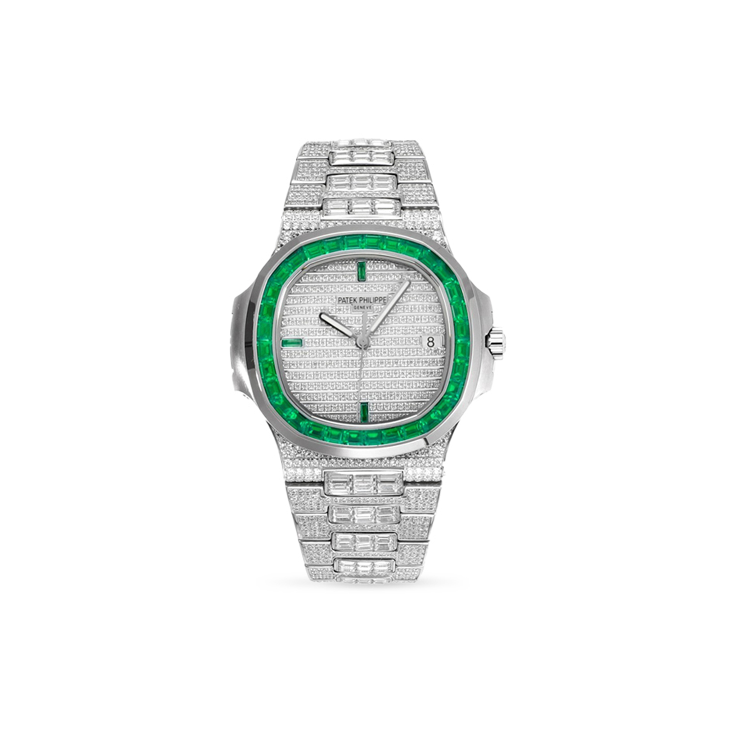 PATEK PHILIPPE NAUTILUS PLATINUM GREEN WATCH 5711/1300A